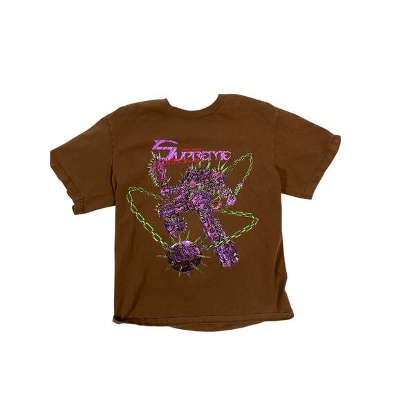 Authentic Supreme Spikes Gundam Shirt Men’s Small FW21 Brown Purple Green - Picture 1 of 5